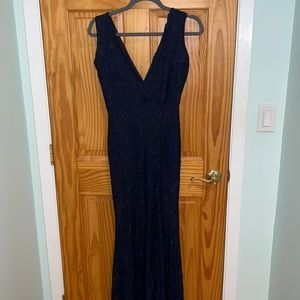 Misguided Navy Blue Lace Dress